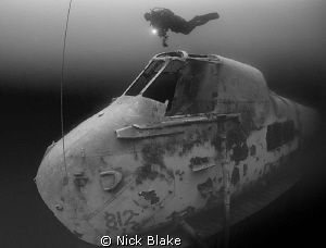 Diver on the Wessex Helicopter, Capernwray by Nick Blake 